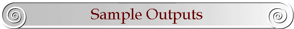 Sample Outputs